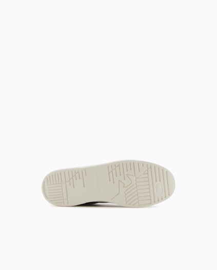 EMPORIO ARMANI Emporıo Armani Erkek Düz Taban Kırmızı İşaret Ve Kalp Desenli Siyah Sneaker X4X688 XR333-U566