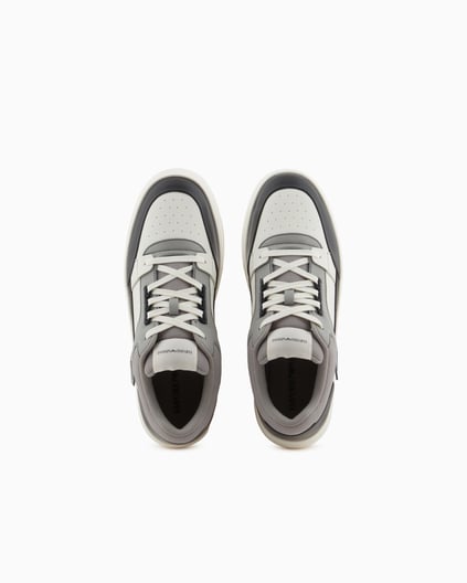 EMPORIO ARMANI Emporıo Armani Erkek Düz Taban Kırmızı İşaret Ve Kalp Desenli Siyah Sneaker X4X688 XR333-U566