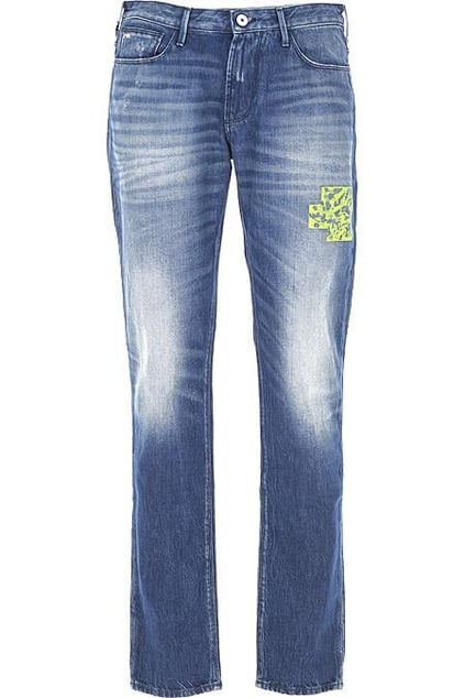 Emporio Armani Emporıo Armani Erkek Düğmeli Cepli Geniş Kesim Mavi Jeans 3H1J06 1DA1Z-942
