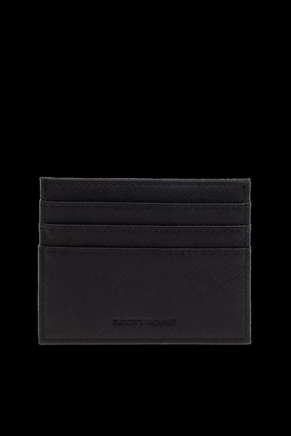 EMPORIO ARMANI Emporıo Armani Erkek Ekstra Bölmeli Logo Kabartmalı Siyah Kartlık EM001790 AF13670-UC001