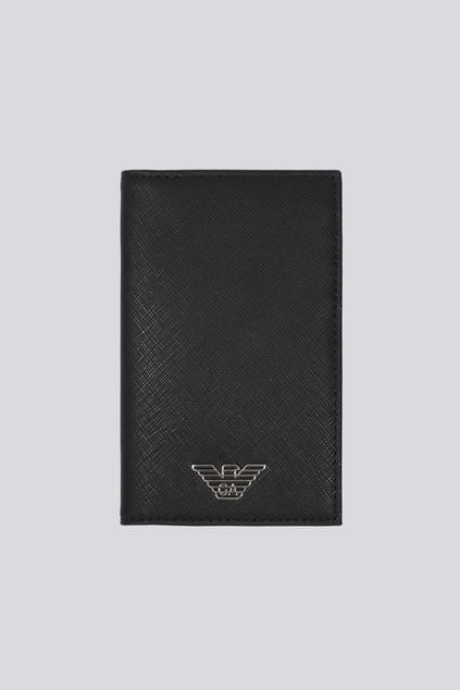 EMPORIO ARMANI Emporıo Armani Erkek Kartal Kabartma Desenli Ekstra Kart Bölmeli Siyah Kartlık EM002544 AF13805-UC001