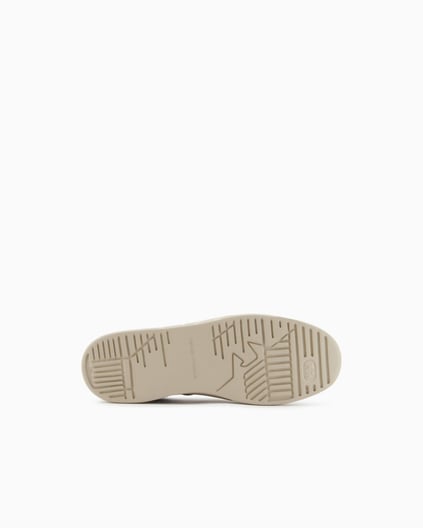 Emporio Armani Emporıo Armani Erkek Kontrast Detaylı Düşük Bilekli Deri Lacivert Sneaker EM002854 AF18017-MZ316