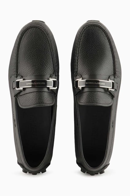 Emporio Armani Emporıo Armani Erkek Logolu Bağcıklı Deri Siyah Casual X4B151 XN882-K001