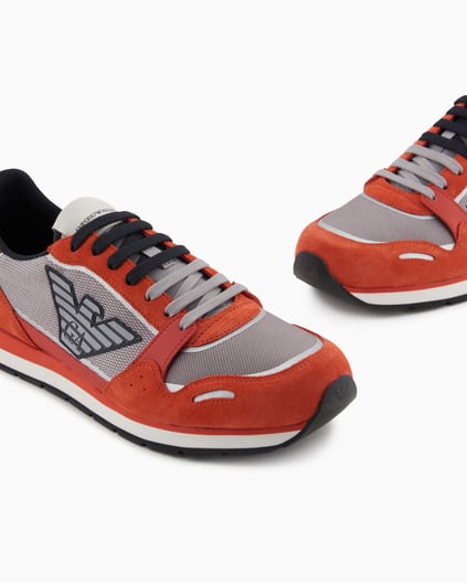EMPORIO ARMANI Emporıo Armani Erkek Logolu Normal Kalıp Bağcıklı Günlük Çok Renkli Sneaker X4X537 XN730-U550
