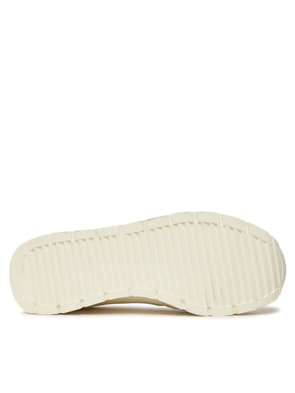 Emporio Armani Emporıo Armani Erkek Logolu Normal Kalıp Bağcıklı Günlük Ekru Sneaker X4X537 XN730-01427