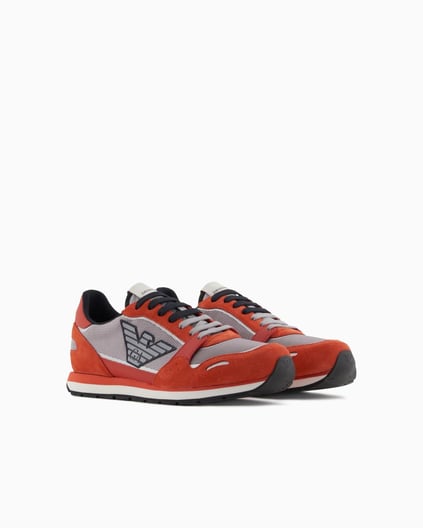 EMPORIO ARMANI Emporıo Armani Erkek Logolu Normal Kalıp Bağcıklı Günlük Çok Renkli Sneaker X4X537 XN730-U550