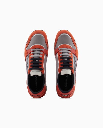 EMPORIO ARMANI Emporıo Armani Erkek Logolu Normal Kalıp Bağcıklı Günlük Çok Renkli Sneaker X4X537 XN730-U550