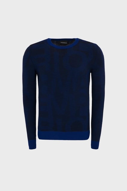Emporio Armani Emporıo Armani Erkek Logolu Desenli Uzun Kollu Günlük Kullanım Siyah Sweatshirt 6Z1MYF 1M3AZ-006