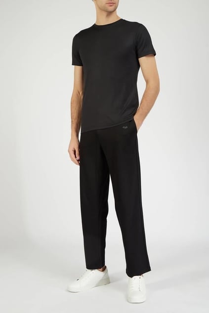 Emporio Armani Emporıo Armani Erkek Marka Logolu Rahat Siyah T-Shirt 8N1T83 1J2VZ-0999