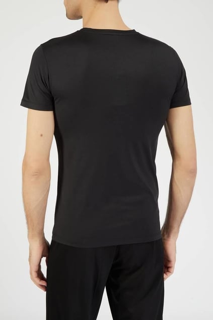 Emporio Armani Emporıo Armani Erkek Marka Logolu Rahat Siyah T-Shirt 8N1T83 1J2VZ-0999