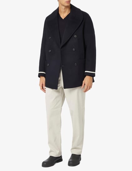 Emporio Armani Emporıo Armani Erkek Marka Logolu Uzun Kollu Rahat Lacivert Kaban 6R1B91 1NMYZ-0920