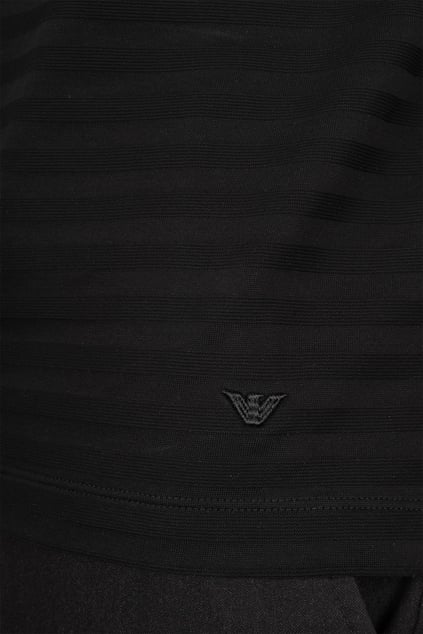 EMPORIO ARMANI Emporıo Armani Erkek Marka Logo Detaylı Regular Fit Kısa Kollu Siyah Polo Yaka T-Shirt EM001295 AF10762-FC155