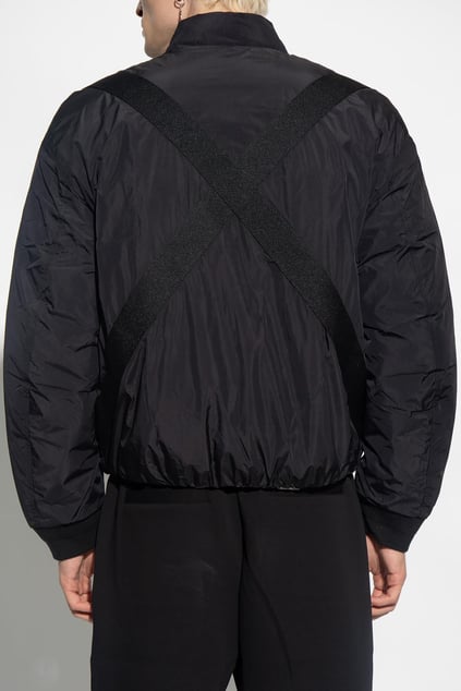 Emporio Armani Emporıo Armani Erkek Marka Logo Detaylı Dik Yaka Fermuar Kapamalı Siyah Mont 6R1B84 1NHMZ-0066