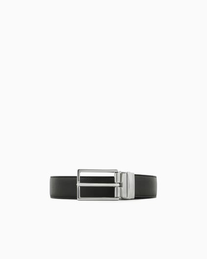 EMPORIO ARMANI Emporıo Armani Erkek Metal Tokalı Ayarlanabilir Deri Siyah Kemer EM001598 AF14630-MC043