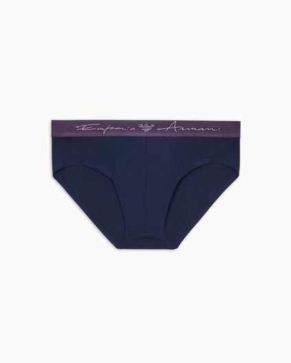 EMPORIO ARMANI Emporıo Armani Erkek Modal Kumaş Logolu Lastikli Bel Lacivert Külot EM000360 AF10783-UB102