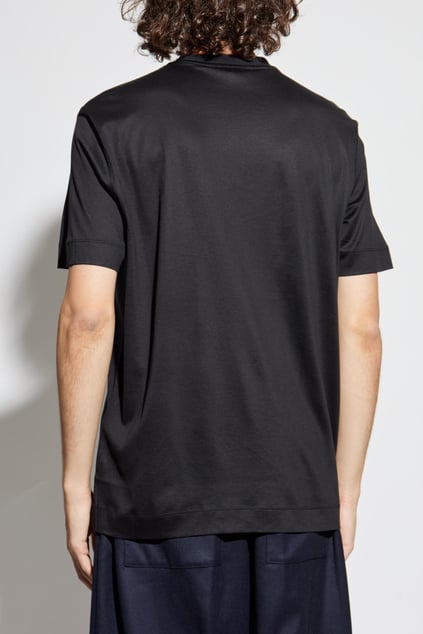 Emporio Armani Emporıo Armani Erkek Normal Kalıp Esnek Pamuklu Logo Detaylı Kısa Kollu Siyah T-Shirt EM002959 AF18312-UC001