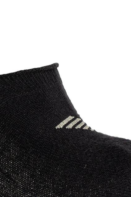 EMPORIO ARMANI Emporıo Armani Erkek Pamuklu Bileği Lastikli 3'lü Kısa Siyah Çorap EM000548 AF12271-MC061
