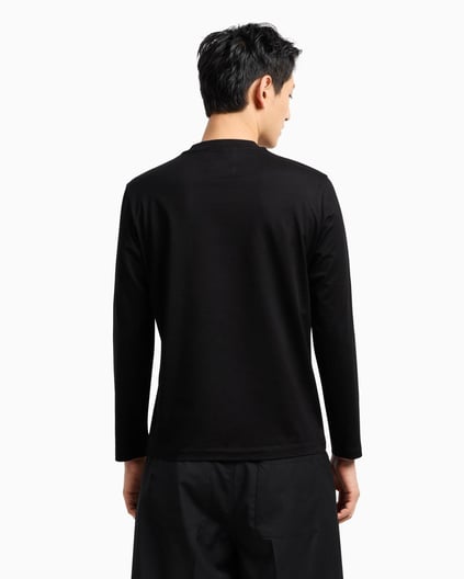 Emporio Armani Emporıo Armani Erkek Saf Pamuk İçerikli Logo Kabartmalı Yuvarlak Yaka Uzun Kollu Normal Kalıp Siyah1 Sweatshirt 8N1TD7 1JGYZ-0022