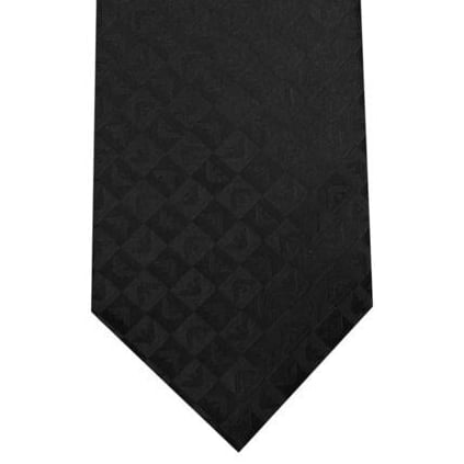 Emporio Armani Emporıo Armani Erkek Saf İpek Kumaş Kare Kartal Desenli Siyah Kravat 340075 2R612-00020