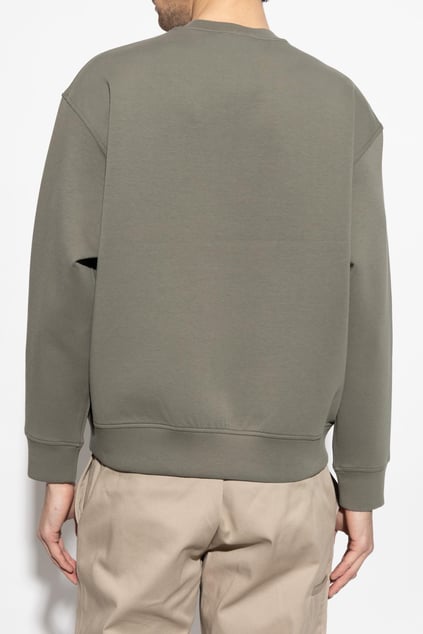 EMPORIO ARMANI Emporıo Armani Erkek Yuvarlak Yaka Regular Fit Dokuma Kumaş Baskılı Uzun Kollu Yeşil Sweatshirt EM001052 AF10013-M8129