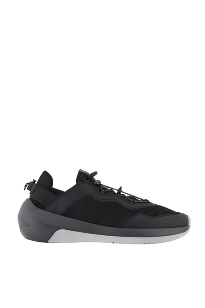 EMPORIO ARMANI Emporıo Armani Erkek Yüksek Rahat Taban Nefes Alabilen Fileli Siyah Sneaker EM001675 AF14764-ZC004