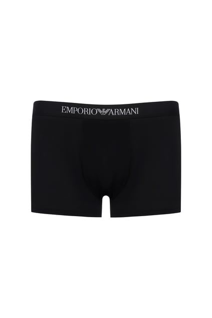 EMPORIO ARMANI Emporıo Armani Erkek Yumuşak Pamuklu Logolu Elastik Bel Bantlı 3'lü Beyaz Boxer EM000260 AF10800-M0086