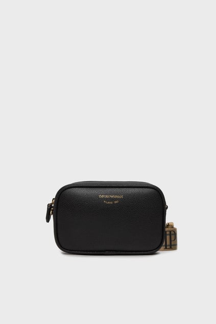 EMPORIO ARMANI Emporıo Armani Kadın Ayarlanabilir Omuz Askılı Fermuar Kapamalı Siyah Omuz Çantası EW000537 AF12103-MC032