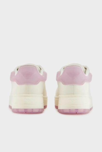 Emporio Armani Emporıo Armani Kadın Bağcıklı Marka Logolu Spor Stil Beyaz Sneaker X3X024 XR128-C659