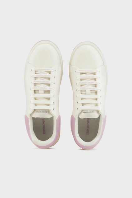 Emporio Armani Emporıo Armani Kadın Bağcıklı Marka Logolu Spor Stil Beyaz Sneaker X3X024 XR128-C659