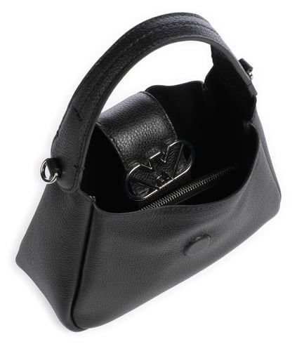 Emporio Armani Emporıo Armani Kadın Deri Marka Logolu Askılıklı Fermuarlı Siyah Omuz Çantası Y3E235 YWQ9X-80001