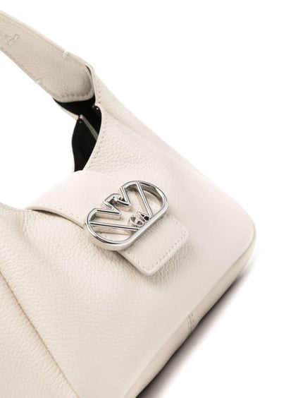 Emporio Armani Emporıo Armani Kadın Deri Marka Logolu Askılıklı Fermuarlı Beyaz Omuz Çantası Y3E235 YWQ9X-80022
