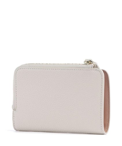 EMPORIO ARMANI Emporıo Armani Kadın Deri Üzeri Logo Desenli Fermuar Kapamalı İç bölmeli Bej Cüzdan EW000369 AF11953-U6208