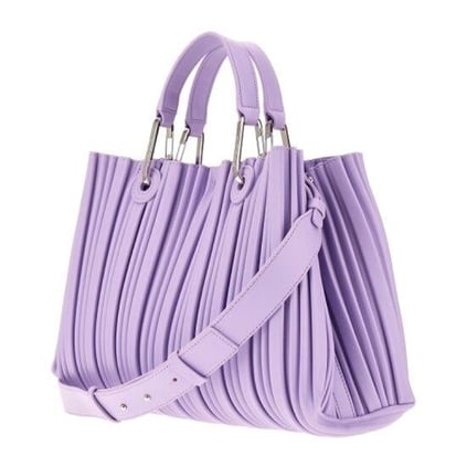 Emporio Armani Emporıo Armani Kadın Deri Marka Logolu Askılıklı Fermuarlı Lila Omuz Çantası Y3D166 YWQ4E-80264
