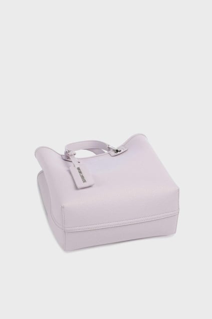 EMPORIO ARMANI Emporıo Armani Kadın Geniş Deri Kısa El Tutma Uzun Logo Detaylı Askı Pembe Omuz Çantası EW000362 AF12036-M4033