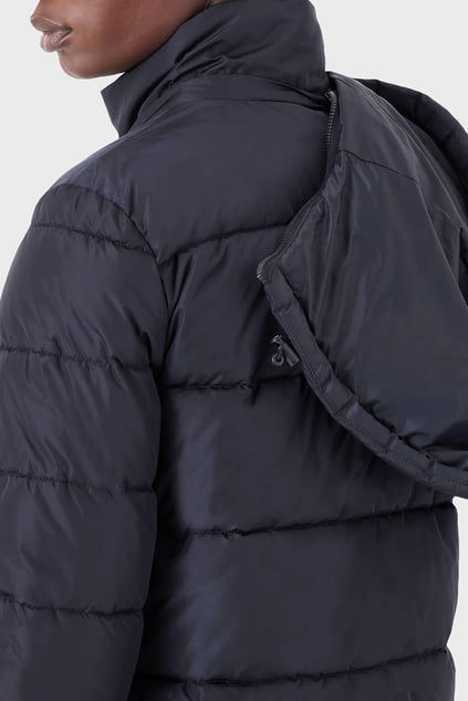 Emporio Armani Emporıo Armani Kadın Kapşonlu Logolu Fermuar Günlük Lacivert Mont 6L2B86 2NGAZ-0926