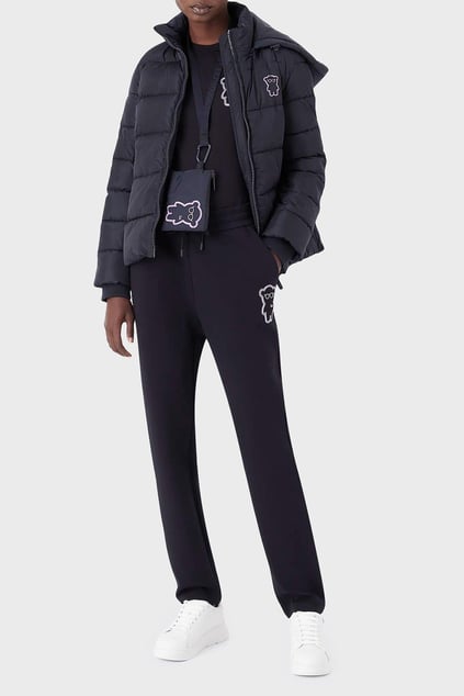 Emporio Armani Emporıo Armani Kadın Kapşonlu Logolu Fermuar Günlük Lacivert Mont 6L2B86 2NGAZ-0926