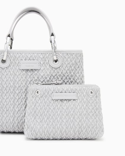 Emporio Armani Emporıo Armani Kadın Kabartma Desenli Manyetik Kapamalı Çıkarılabilir Omuz Askılı Gri Omuz Çantası EW000361 AF18941-U8028