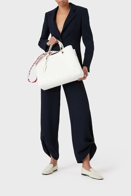 Emporio Armani Emporıo Armani Kadın Logolu Ayarlanabilir Askılıklı Deri Günlük Kullanım Kırmızı Omuz Çantası Y3D165 YFO5B-219