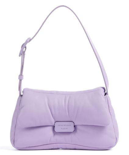 Emporio Armani Emporıo Armani Kadın Logolu Askılı Fermuar Kapamalı İki Bölmeli Mor Omuz Çantası Y3E226 YWZ1V-80264
