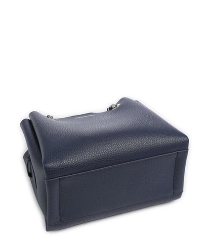 EMPORIO ARMANI Emporıo Armani Kadın Logolu Deri Fermuarlı Günlük Kullanım Lacivert Omuz Çantası Y3D159 YFN6E-MB209