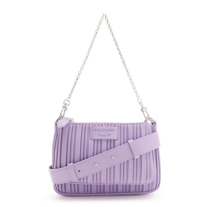 Emporio Armani Emporıo Armani Kadın Logolu Fermuarlı Deri Günlük Kullanım Mor Omuz Çantası Y3H317 YWQ4E-80264