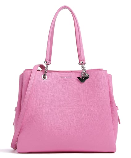 Emporio Armani Emporıo Armani Kadın Logolu Deri Fermuarlı Günlük Kullanım Pembe Omuz Çantası Y3D158 YFN6E-88028