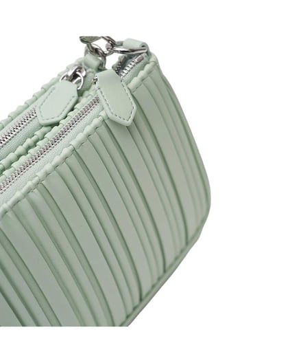 Emporio Armani Emporıo Armani Kadın Logolu Fermuarlı Deri Günlük Kullanım Yeşil Omuz Çantası Y3H317 YWQ4E-80703