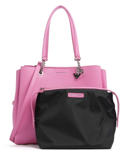 Emporio Armani Emporıo Armani Kadın Logolu Deri Fermuarlı Günlük Kullanım Pembe Omuz Çantası Y3D158 YFN6E-88028