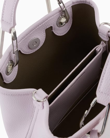 EMPORIO ARMANI Emporıo Armani Kadın Manyetik Kapamalı Logo Kabartmalı Çıkarılabilir Omuz Askılı Pembe Omuz Çantası EW000382 AF12036-M4033