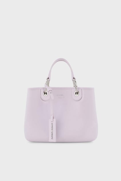 EMPORIO ARMANI Emporıo Armani Kadın Manyetik Tokalı İpek Baskı Logolu Çıkarılabilir Omuz Askılı Harici Fermuarlı İç Bölümlü Pembe Omuz Çantası EW000361 AF12036-M4033