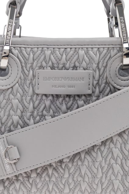Emporio Armani Emporıo Armani Kadın Örgü Desenli Çapraz Omuz Askılı Gri Omuz Çantası EW000382 AF18941-U8028