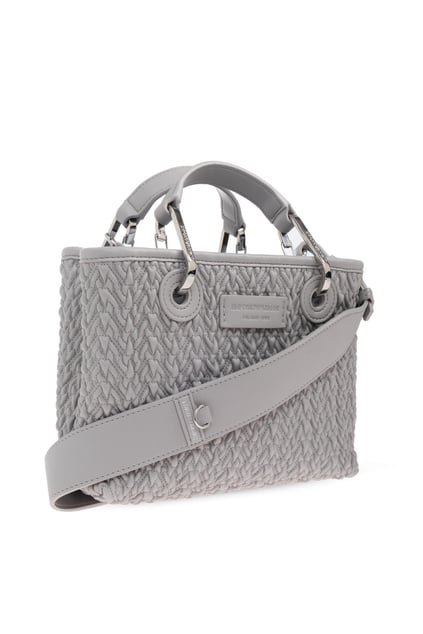 Emporio Armani Emporıo Armani Kadın Örgü Desenli Çapraz Omuz Askılı Gri Omuz Çantası EW000382 AF18941-U8028