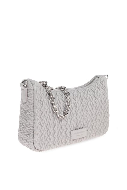 Emporio Armani Emporıo Armani Kadın Örgü Desenli Fermuarlı Zincirli Omuz Askılı Gri Omuz Çantası EW002961 AF19228-U8028