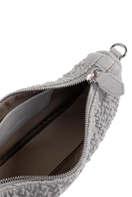 Emporio Armani Emporıo Armani Kadın Örgü Desenli Fermuarlı Zincirli Omuz Askılı Gri Omuz Çantası EW002961 AF19228-U8028